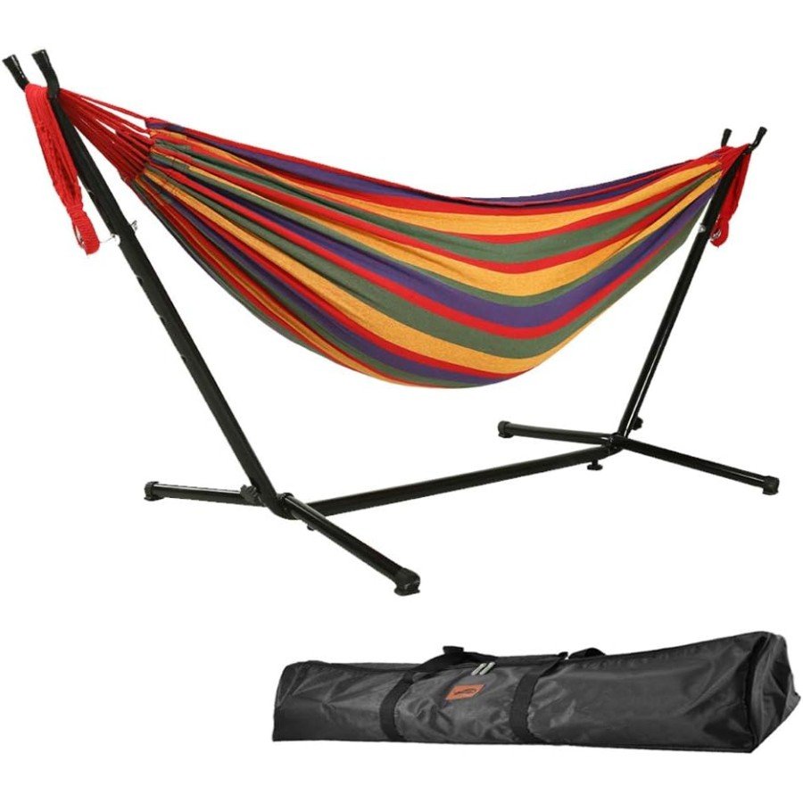 Riippumatto telineellä kahdelle