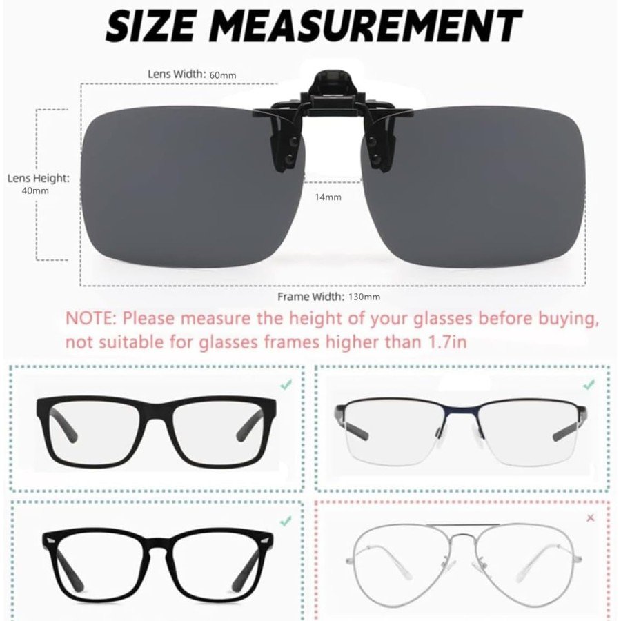 Aurinkolasi klipsit polarized