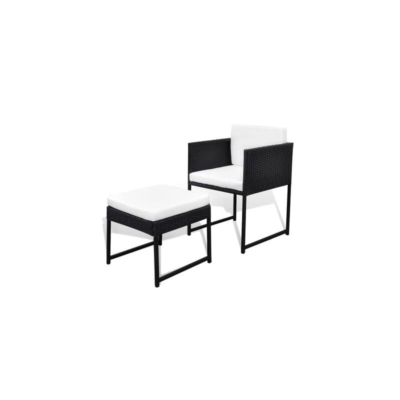 13-osainen rottinki musta