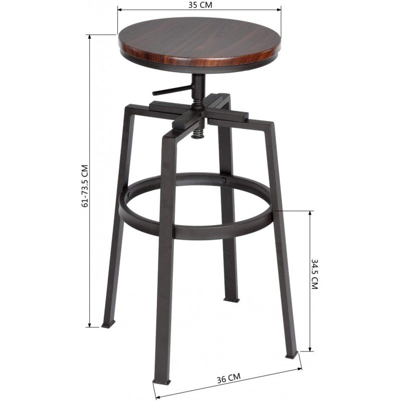 Baarituoli ruskea säädettävä